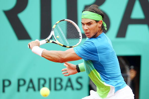 Rafael Nadal 2010 French Open action