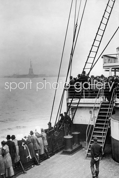 Immigrants Approaching Statue of Liberty