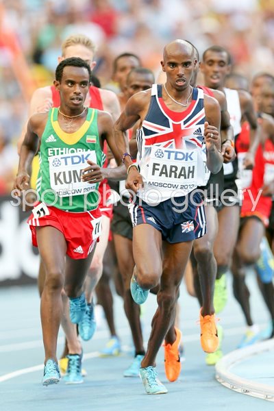 Mo Farah World 10,000m Final Moscow 2013