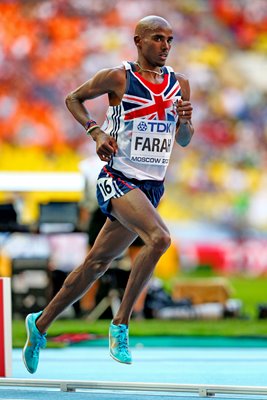 Mo Farah World 10,000m Final Moscow 2013