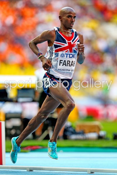 Mo Farah World 10,000m Final Moscow 2013
