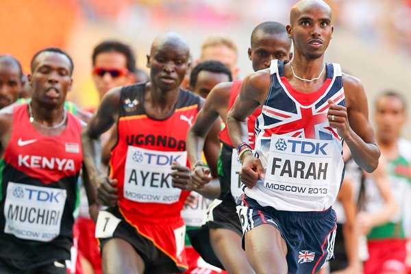 Mo Farah World 10,000m Final Moscow 2013