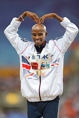 Mo Farah World 10,000m Champion Moscow 2013