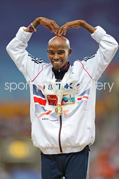 Mo Farah World 10,000m Champion Moscow 2013
