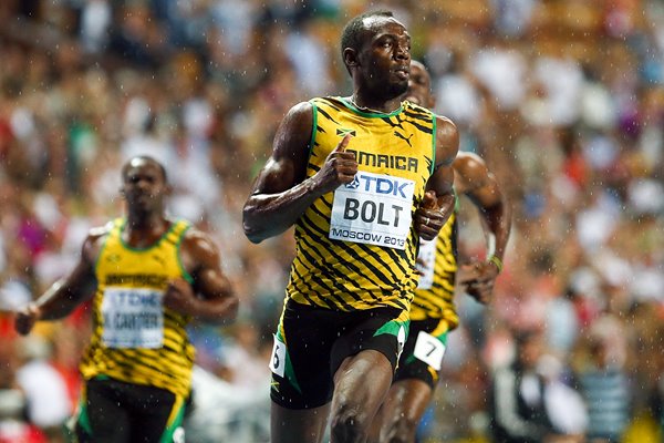 Usain Bolt 100m Champion World Athletics Moscow 2013