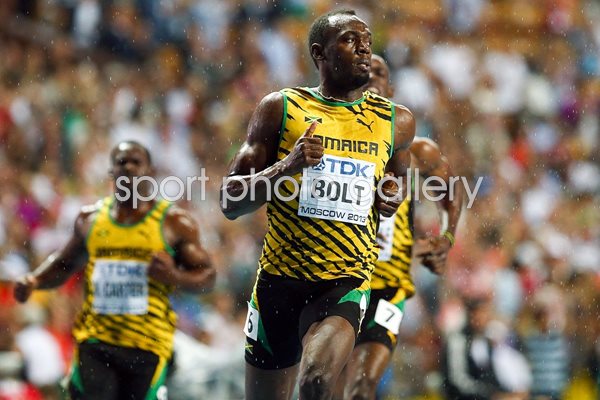 Usain Bolt 100m Champion World Athletics Moscow 2013 