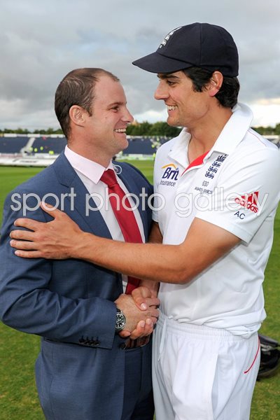 Alastair Cook & Andrew Strauss England Ashes Winning Captains