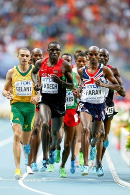 Mo Farah wins Gold 5,000m Gold Worlds Moscow 2013