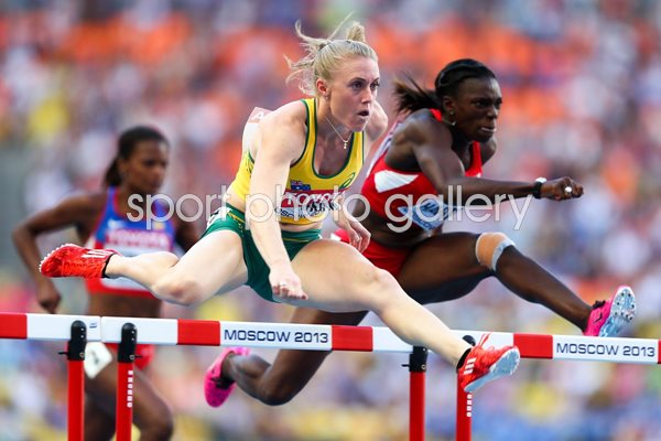 Sally Pearson & Dawn Harper Hurdles World Athletics Moscow 2013 