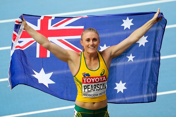 Sally Pearson 100m Silver Hurdles Worlds Moscow 2013