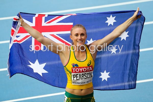 Sally Pearson 100m Silver Hurdles Worlds Moscow 2013