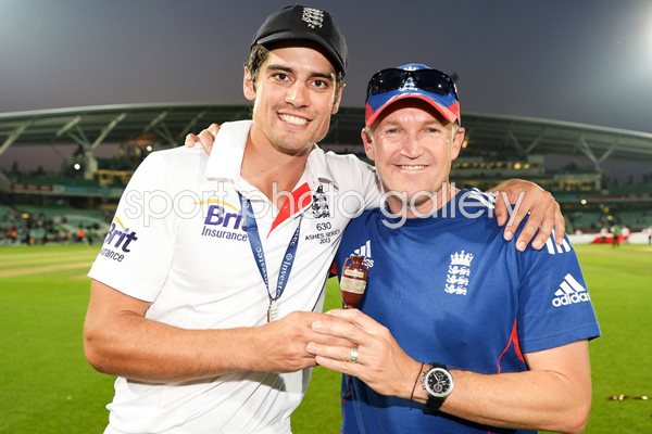 Alastair Cook & Andy Flower England Ashes Oval 2013