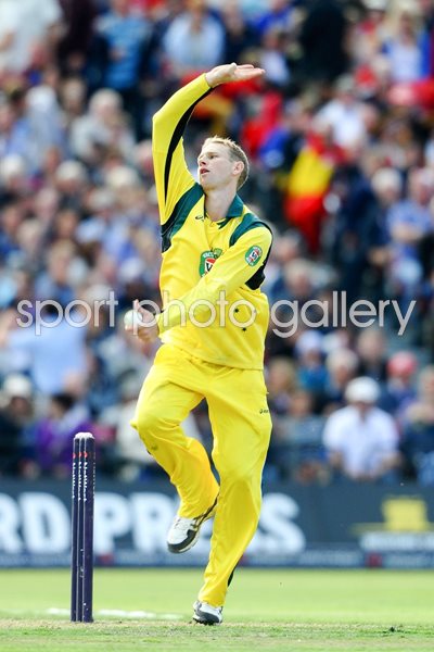 Adam Voges Australia bowls ODI v England 2013