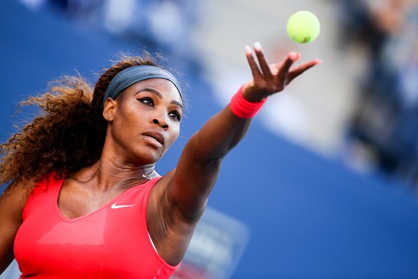 Serena Williams serves US Open Final 2013