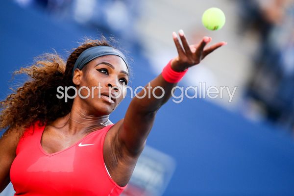 Serena Williams serves US Open Final 2013