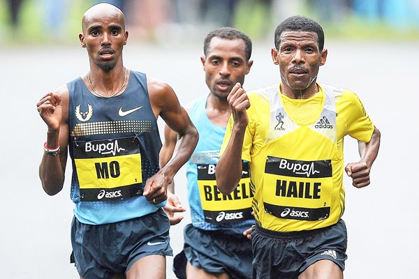 Kenenisa Bekele, Mo Farah, Haile Gebrselassie Great North Run 2013