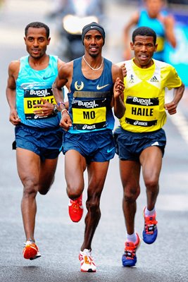 Kenenisa Bekele, Mo Farah, Haile Gebrselassie Great North Run 2013