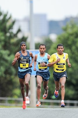 Kenenisa Bekele, Mo Farah, Haile Gebrselassie Great North Run 2013