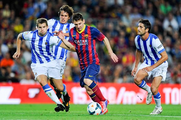 Lionel Messi Barcelona v Real Sociedad La Liga 2013