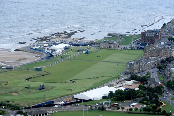 Aerial view of The Old Course and St Andrews 2013