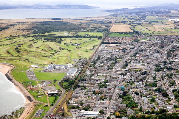 Carnoustie Golf Club and Town Aerial View 2013