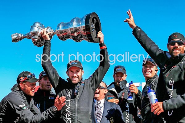 Sir Ben Ainslie Team USA lifts America's Cup San Francisco 2013