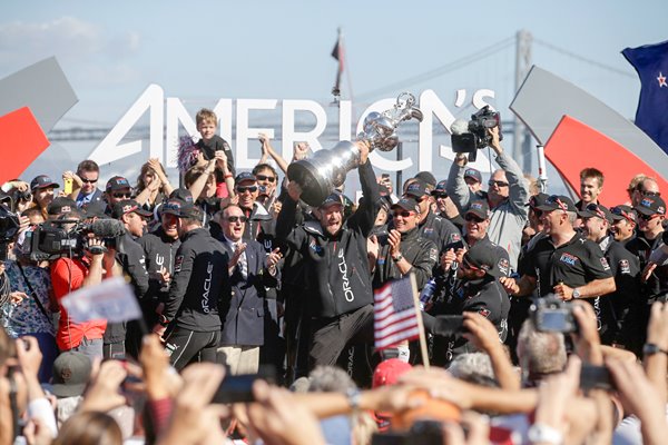 James Spithill and Oracle Team USA America's Cup winners 2013