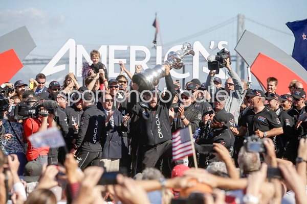 James Spithill and Oracle Team USA America's Cup winners 2013
