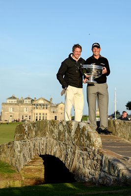 Champion David Howell with Hugh Grant Alfred Dunhill Links 2013