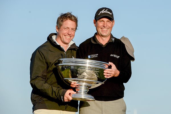 Champion David Howell with Hugh Grant Alfred Dunhill Links 2013