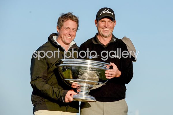 Champion David Howell with Hugh Grant Alfred Dunhill Links 2013