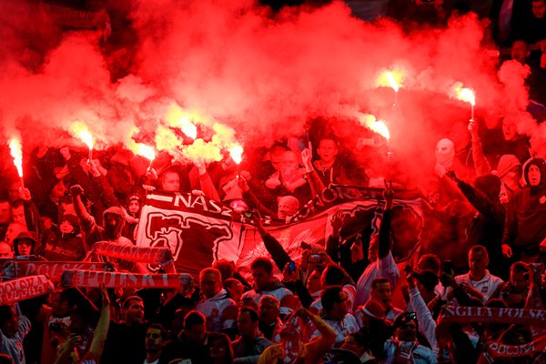 Poland fans World Cup Qualifier Wembley 2013