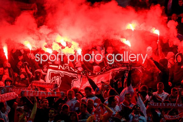 Poland fans World Cup Qualifier Wembley 2013