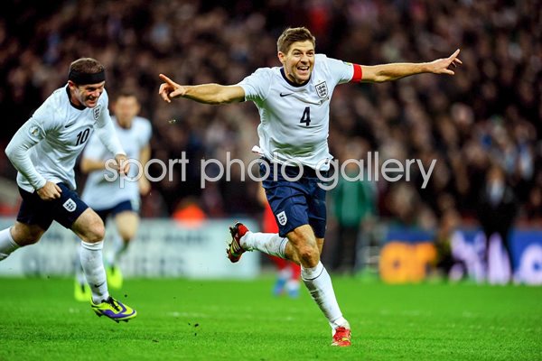 Steven Gerrard scores England v Poland Wembley 2013