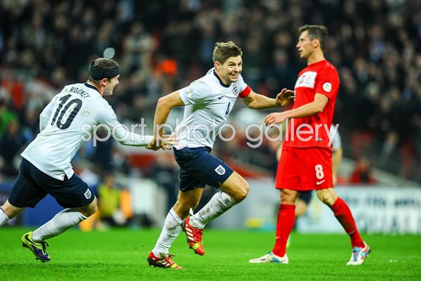 Steven Gerrard scores England v Poland Wembley 2013