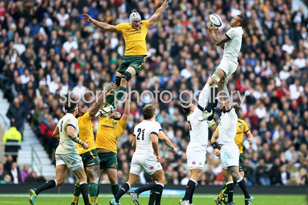 Courtney Lawes England v Australia Twickenham 2013
