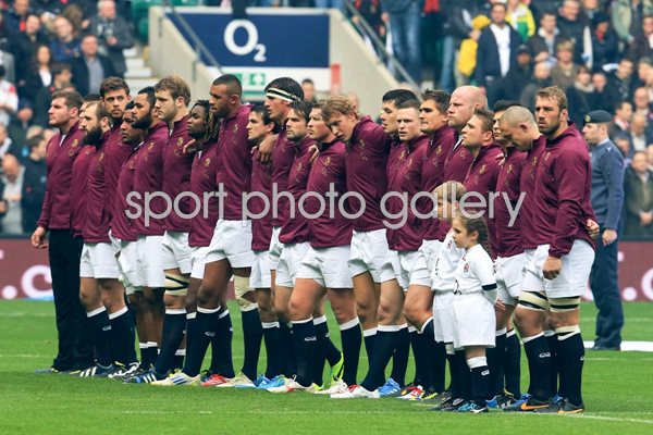 England team line up v Australia Twickenham 2013