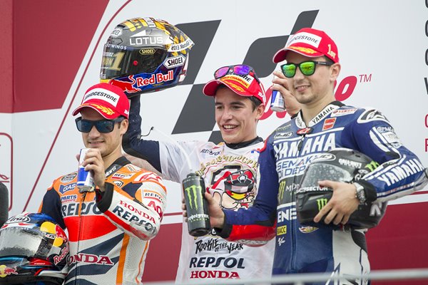 MotoGP of Valencia Podium - Marquez, Pedrosa & Lorenzo 2013