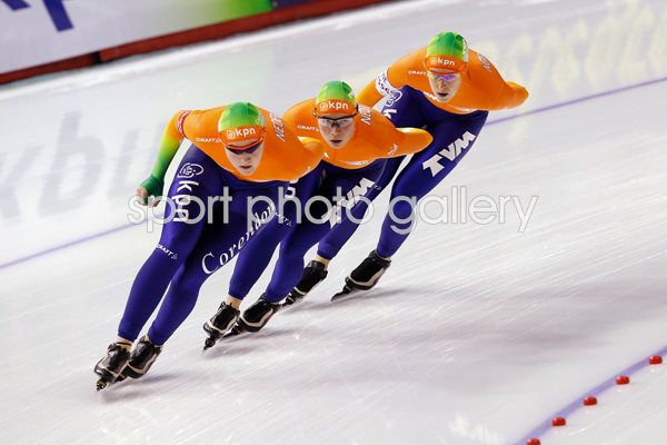 Netherlands Women's Pursuit Long Track Speed Skating 2013