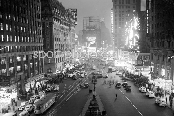 Times Square At Night 1930s