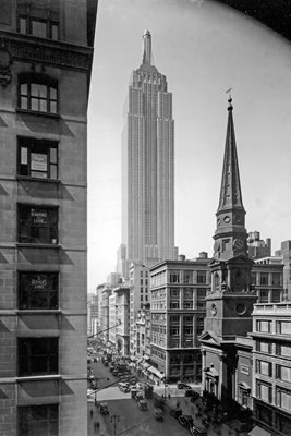 Empire State Building And Fifth Avenue in 1920's