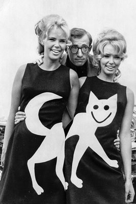 Woody Allen with the Croft twins 1965