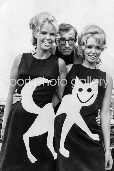 Woody Allen with the Croft twins 1965