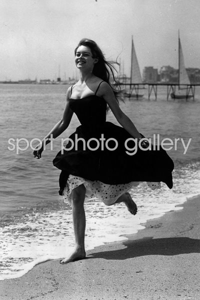 Brigitte Bardot on the beach 1956