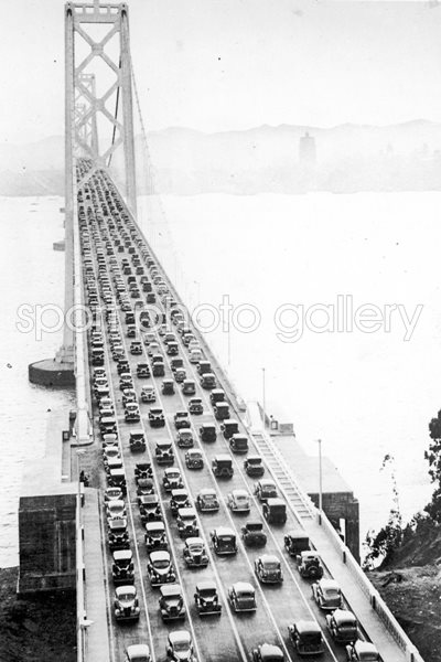 Californian Commuters on San Francisco Bridge