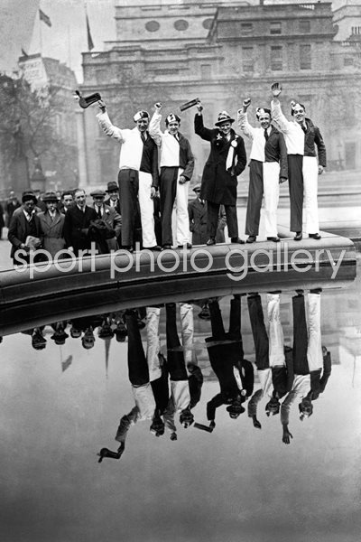 Manchester City fans in Trafalgar Square
