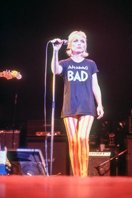 Debbie Harry on stage.