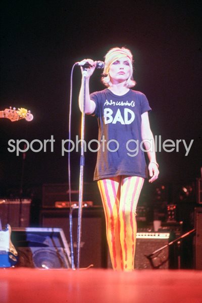 Debbie Harry on stage.