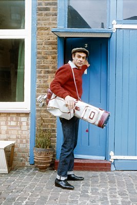 Sean Connery sets off for a game of golf