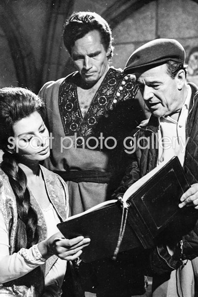 Sophia Loren, Charlton Heston and Anthony Mann 1961